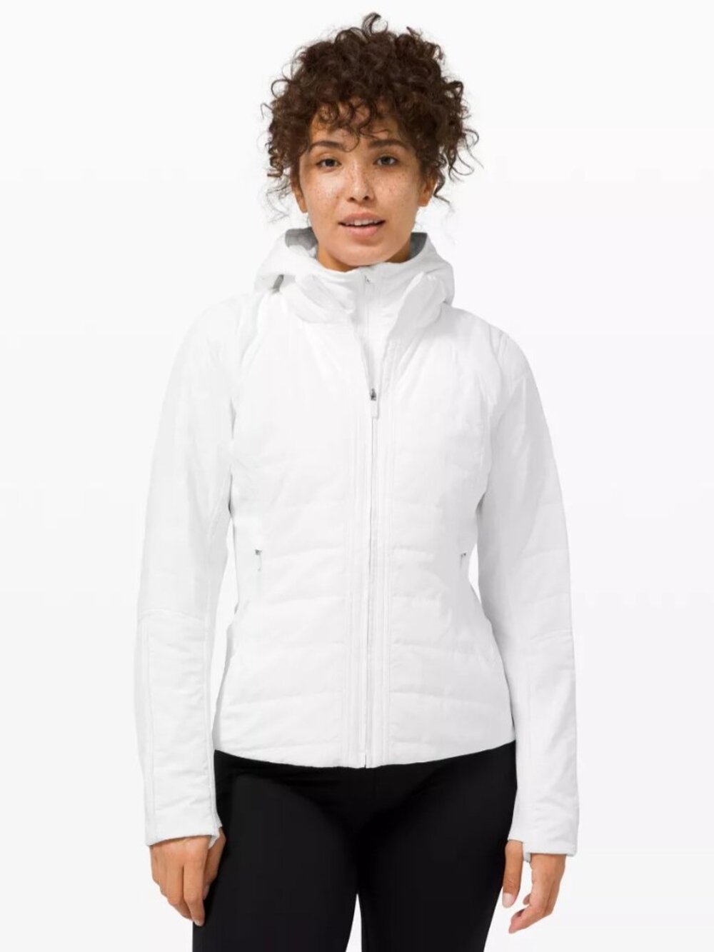 Lululemon Another Mile jacket in white in women's size 8